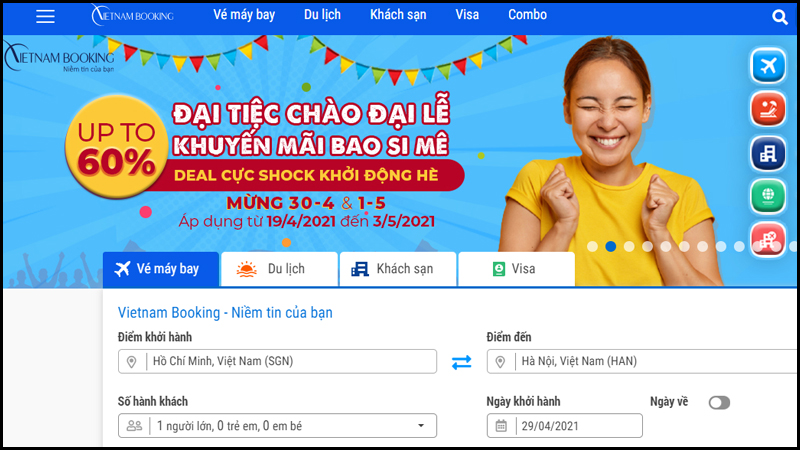 Website Vietnambooking.com